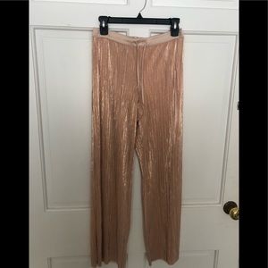 Victoria’s Secret gold pleated pants. NWT.